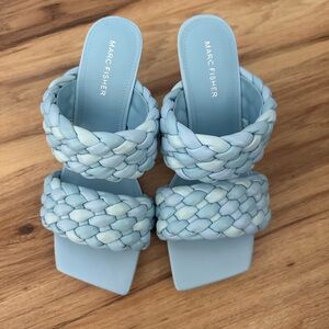 Marc Fisher Women's Blue Braided heeledSandals